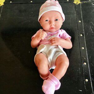 JC Toys Mini La Newborn Girl Baby Doll Pink Pre-Owned